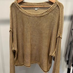 American Eagle. XL. Tan/brown woven oversized sweater. Good condition.